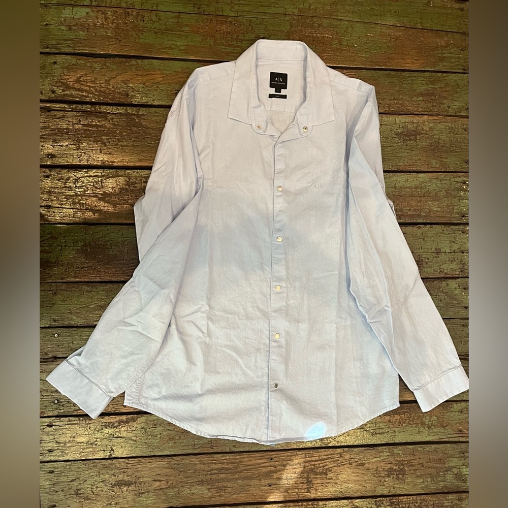 Armani Exchange slim fit large button down shirt
